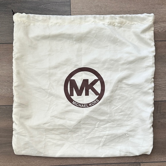 Michael Kors Handbags - Michael Kors Ivory Cotton Dust Bag with Brown MK Logo